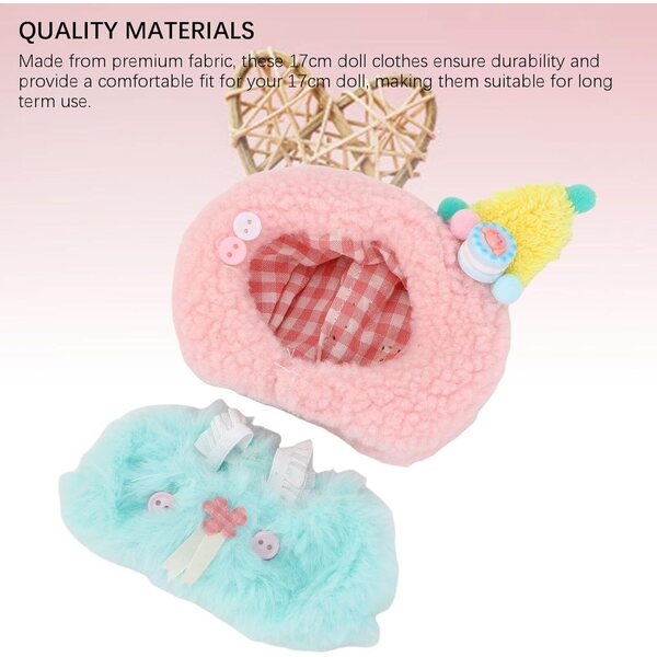 Haofy Set Vestiti Bambola 17 cm in Tessuto Fibra con Cappelli e Accessori