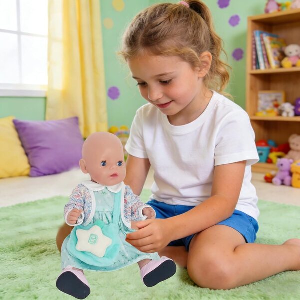 Modisches Kleidungsset für 35–46 cm große Puppen mit rosa und blauen Accessoires YAEGIMHT