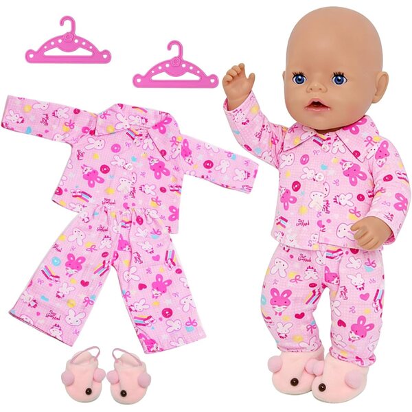 Vestiti Bambola Rosa Bunny - Completo Moda per Bambole Elegante e Carino