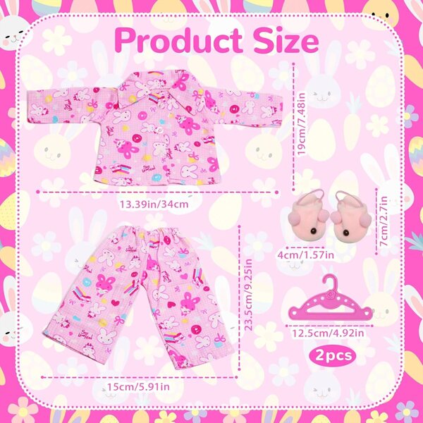 Vestiti Bambola Rosa Bunny - Completo Moda per Bambole Elegante e Carino