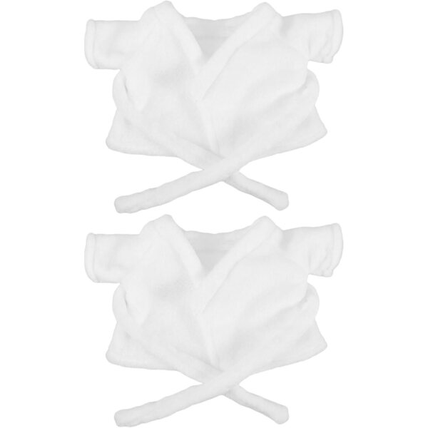 ERINGOGO Set 2 Pezzi Vestiti Bambole Mini Accappatoio Bianco e Pigiama Orsetto