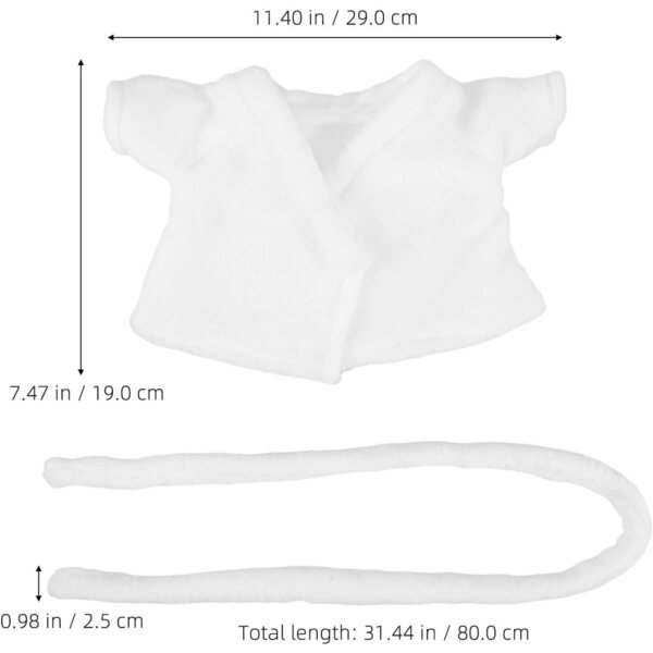 ERINGOGO Set 2 Pezzi Vestiti Bambole Mini Accappatoio Bianco e Pigiama Orsetto