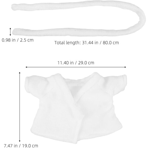 ERINGOGO Set 2 Pezzi Vestiti Bambole Mini Accappatoio Bianco e Pigiama Orsetto