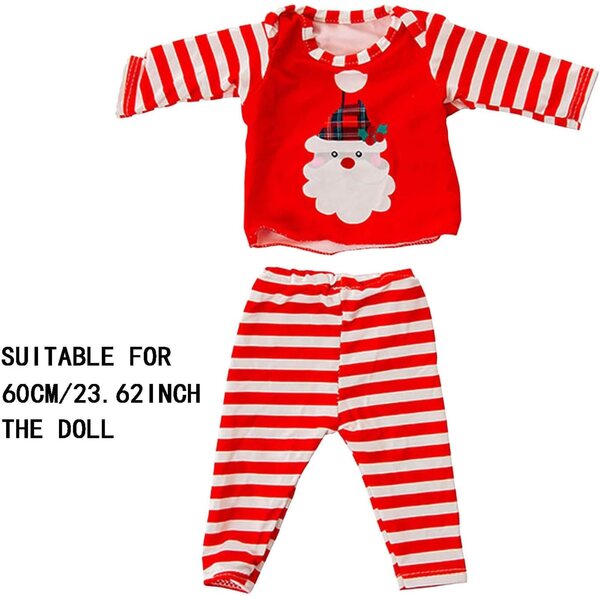 Weihnachtskleidung für 18-Zoll-Puppen mit Beutel und Geburtstagsparty-Zubehör
