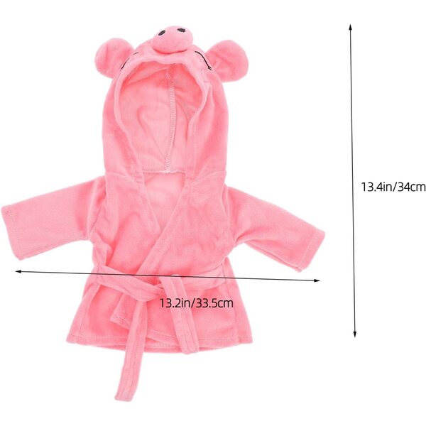Outfit für 43-cm-Puppen in Form eines weichen Schweins, leicht zu reinigen und zu tragen