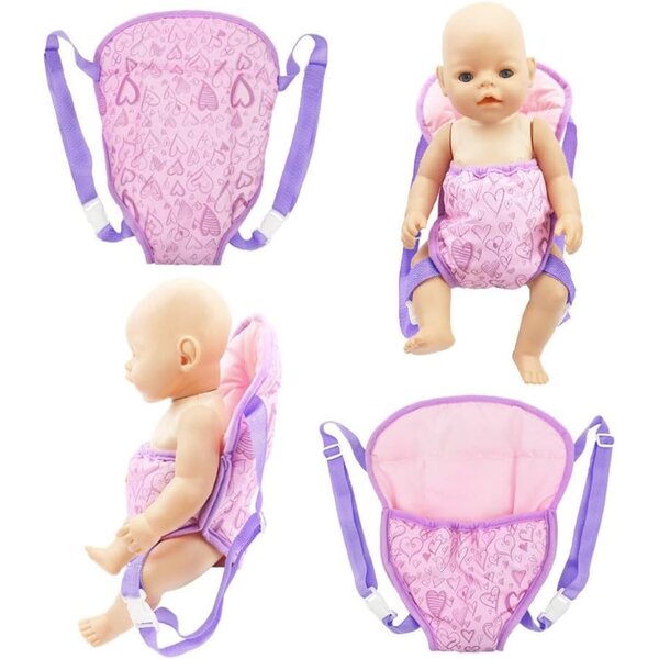 Portabambole per bambine regolabile e morbido per bambole da 15-18 pollici