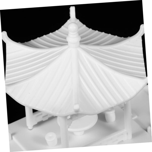 Miniatura Padiglione da Giardino in ABS per Decorazione Interni ed Esterni 10,5x7,2x6,5 cm