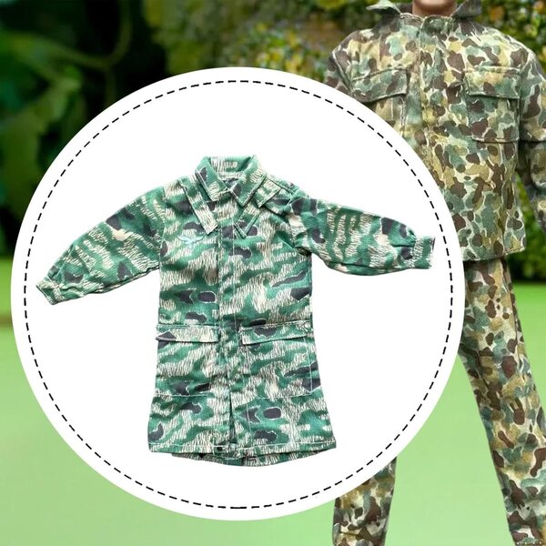 Jacke für männliche Actionfigur im Maßstab 1:6 aus widerstandsfähigem Stoff und lässigem Stil