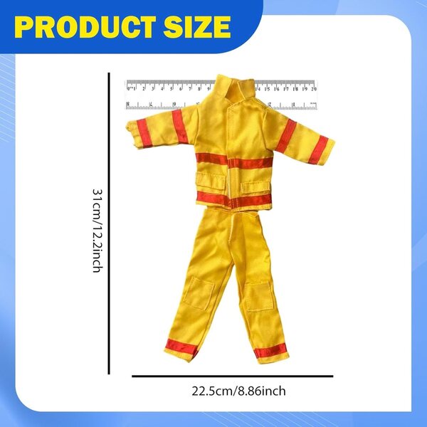 1:6 Feuerwehrmann-Uniform für Mann-Actionfigur 12 Zoll Ysyqkn