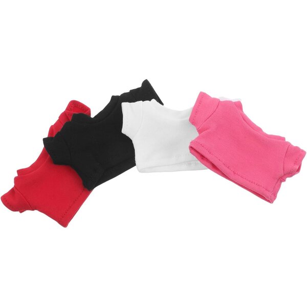 BESPORTBLE 4pz Magliette Bianche per Orsetti di Peluche - Vestiti Miniatura per Bambole