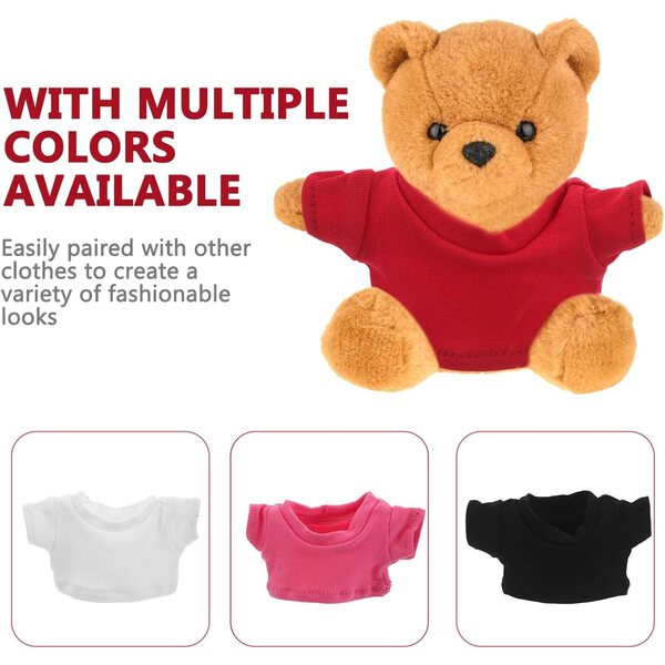 Alasum 4pz Magliette Manica Corta per Orsetti di Peluche Colorate e Morbide