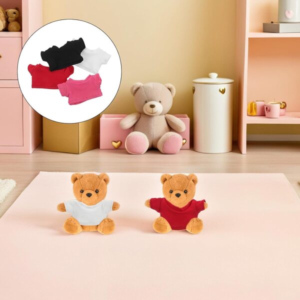 Alasum 4pz Magliette Manica Corta per Orsetti di Peluche Colorate e Morbide