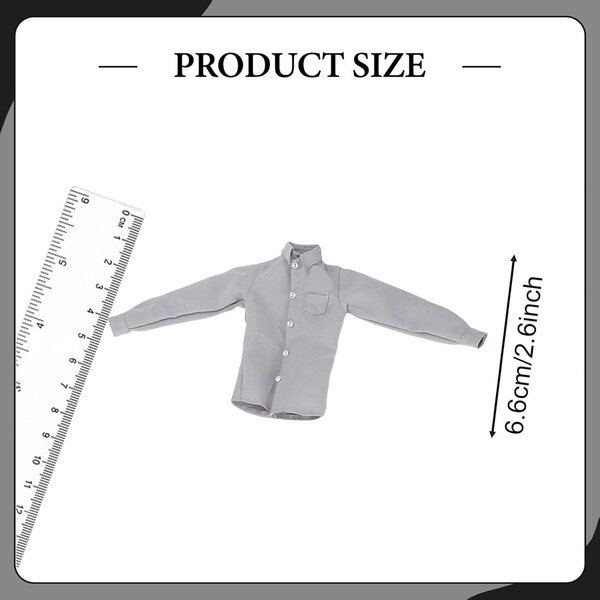 1:6 Freizeit-T-Shirt für 12-Zoll-Actionfiguren – Miniatur-Herrenbekleidung