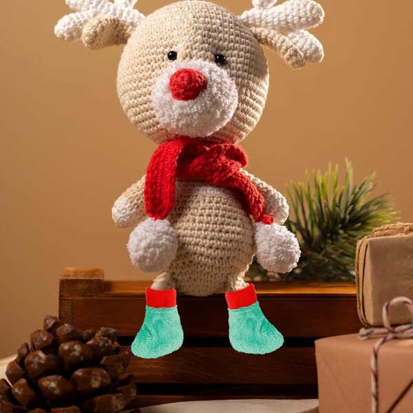 Calzini Mini per Bambole Natale in Peluche Colorati per Accessori Fai da Te