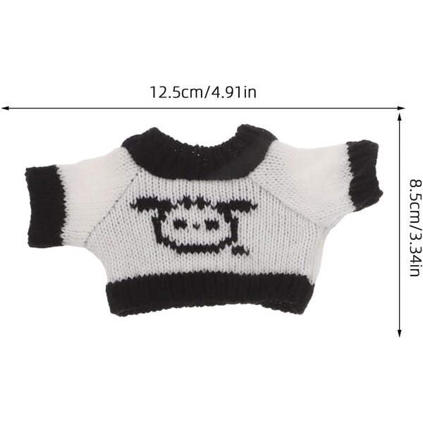 Gatuida Set 4 Maglioni Gotici Nero e Bianco per Orsetti e Bambole di Peluche