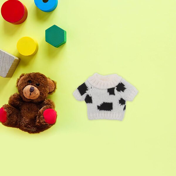 Gatuida Set 4 Maglioni Gotici Nero e Bianco per Orsetti e Bambole di Peluche