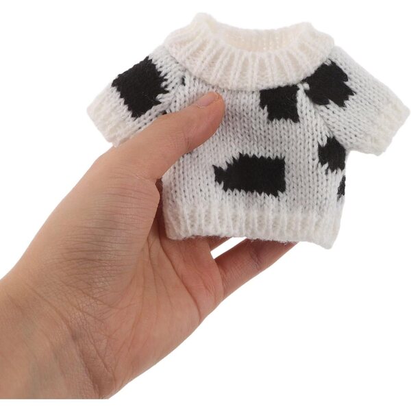 Gatuida Set 4 Maglioni Gotici Nero e Bianco per Orsetti e Bambole di Peluche