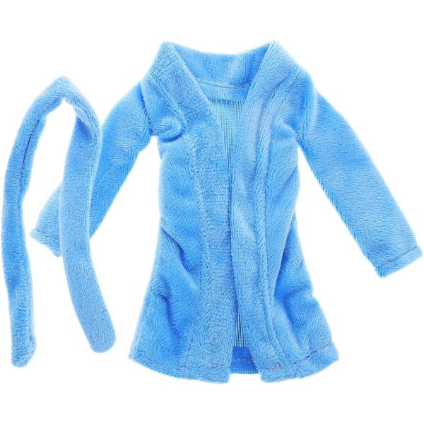 VICASKY Blauer Miniatur-Bademantel für Puppen, weiches und vielseitiges Spielzubehör