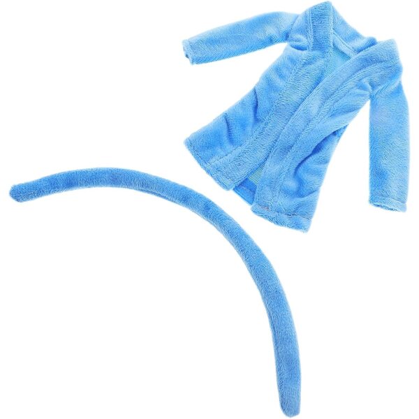 Accappatoio per Bambole ERINGOGO morbido e elegante azzurro 15x15 cm