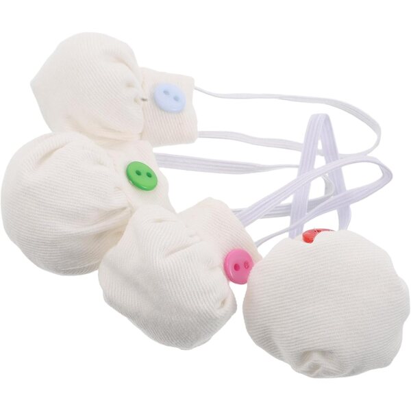 BESPORTBLE 4 Mini Cappelli da Chef in Cotone per Bambole e Peluche 10-15 cm Colorati