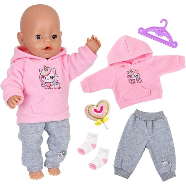 Set 5 vestiti a forma di cuore per bambole - Moda Orizizhic colorata e divertente