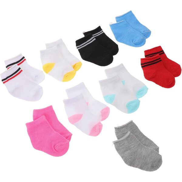 BESPORTBLE 9 Paia Calzini in Cotone per Bambole 18 Pollici Colorati e Resistenti