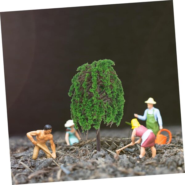 Mini albero scenografico in plastica per case delle bambole e modellismo 9x5x5 cm