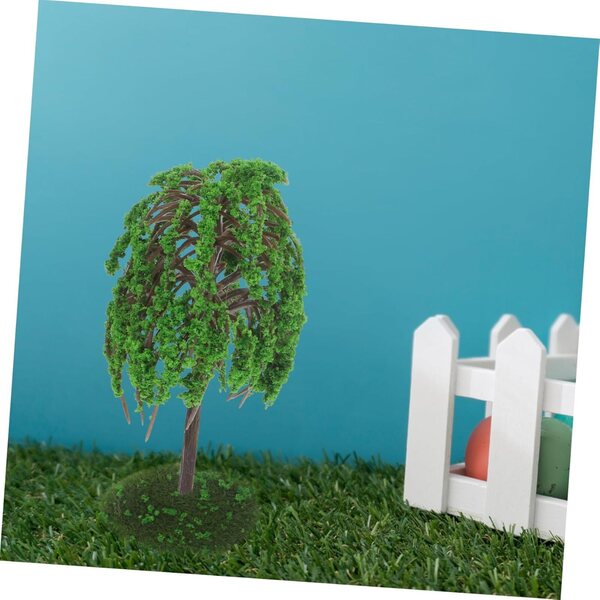 Mini albero scenografico in plastica per case delle bambole e modellismo 9x5x5 cm