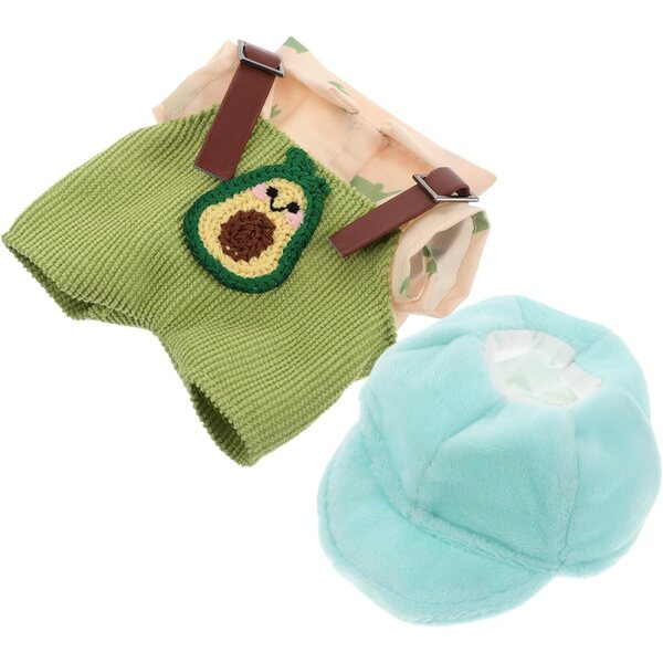 Set Bambola Accessori Natalizi con Cappello Verde e Tuta Avocado - Gioco e Festa