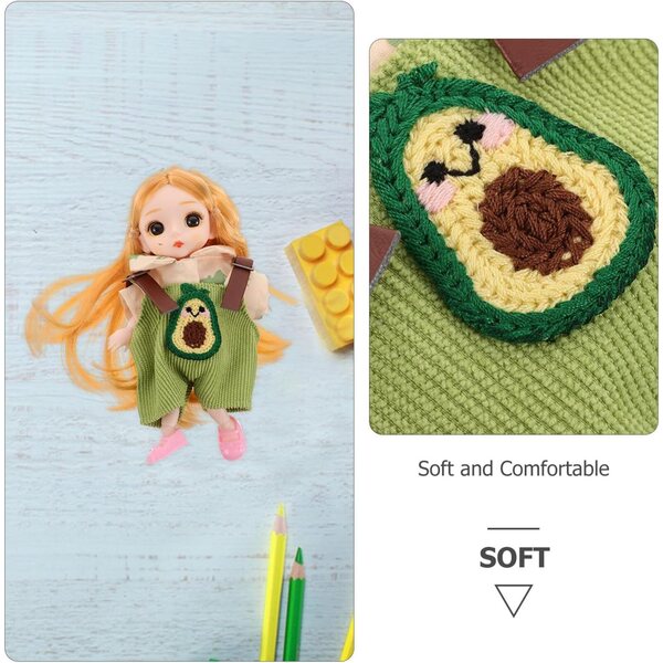 Set Bambola Accessori Natalizi con Cappello Verde e Tuta Avocado - Gioco e Festa
