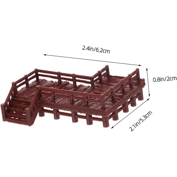IMIKEYA Miniatura Ponte Ornamentale Cinese Vintage per Acquario e Bonsai 6,2x5,3x2 cm