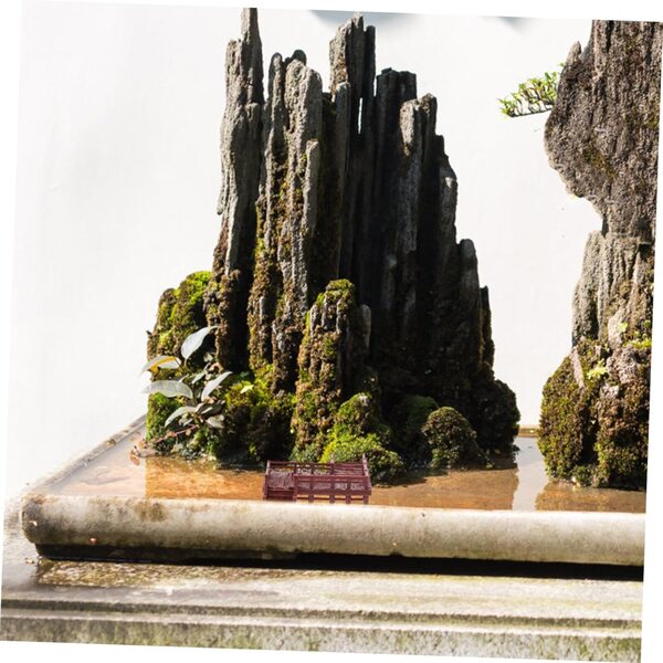 IMIKEYA Miniatura Ponte Ornamentale Cinese Vintage per Acquario e Bonsai 6,2x5,3x2 cm