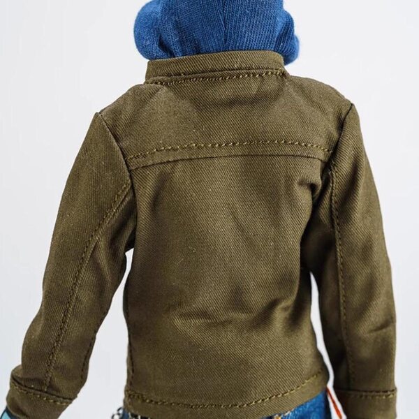 Giacca Miniatura in Tessuto Verde per Action Figure Maschili 1/12, Cappotto Invernale Realistico