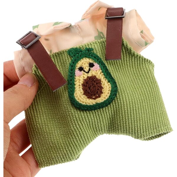 Beaupretty Set Tutina Avocado e Cappellino Baseball per Bambole in Peluche Mini Estivo