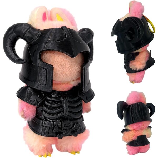 Set 2 vestiti cavaliere scheletro per bambole 17 cm Hautico nero accessori cosplay