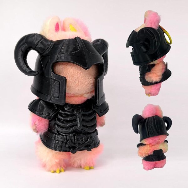 Set mit 2 Skelett-Ritter-Kleidung für 17 cm große schwarze Hautico-Puppen, Cosplay-Zubehör