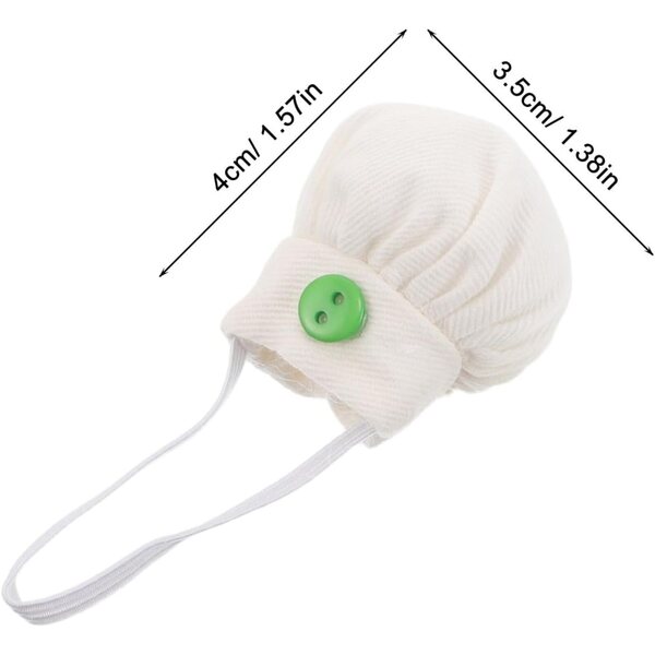 Vaguelly Mini-Kochmützen für Puppen und Plüschtiere, 4 Stück, kreatives DIY-Zubehör