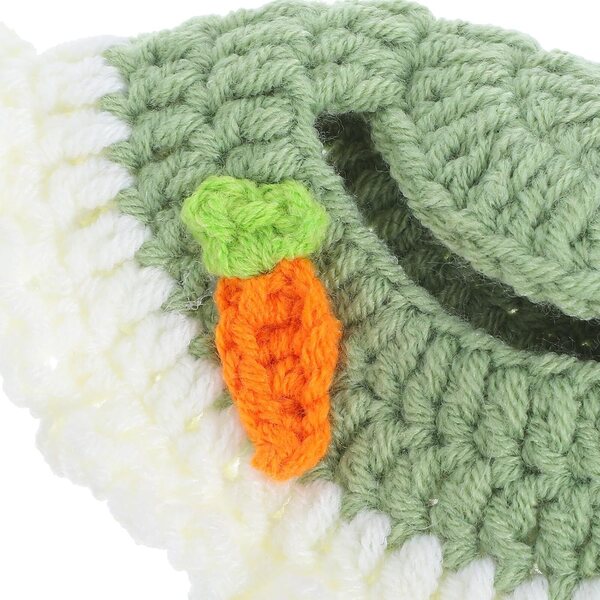 Set Costume per Bambola Alasum con Cappello Intrecciato in Cotone e Bavaglino Morbido