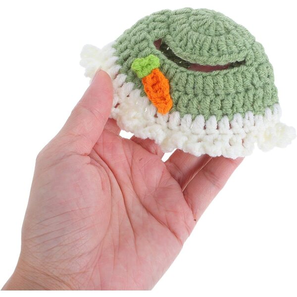 Set Costume per Bambola Alasum con Cappello Intrecciato in Cotone e Bavaglino Morbido