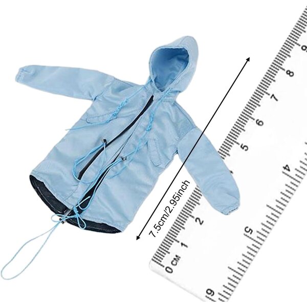 Blauer Trenchcoat Miniatur 1/6 Frau für Actionfiguren - MotiveTech