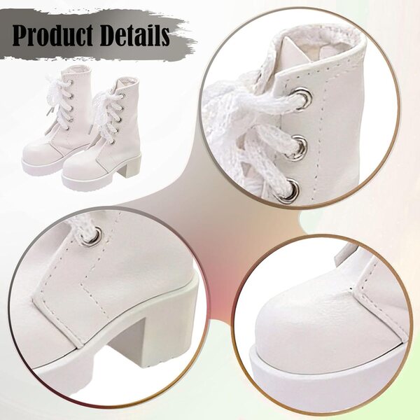 F Fityle 1:3 Puppenschuhe, lässige PU-Stiefel für 24-Zoll-Actionfiguren