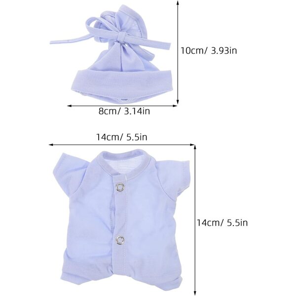 BESPORTBLE Set Vestiti in Cotone per Bambole 25 cm con Cappello - Abbigliamento Invernale e Natalizio