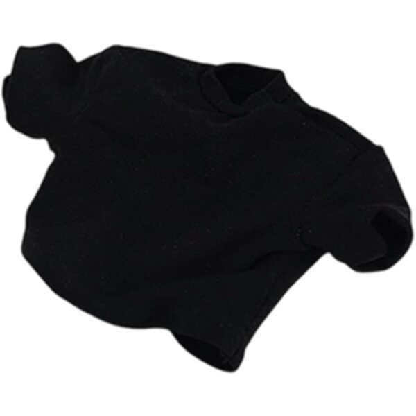 Schwarzes, kurzes T-Shirt für Actionfigur 1:6, weiblich, 30 cm – modisches Damenkleid