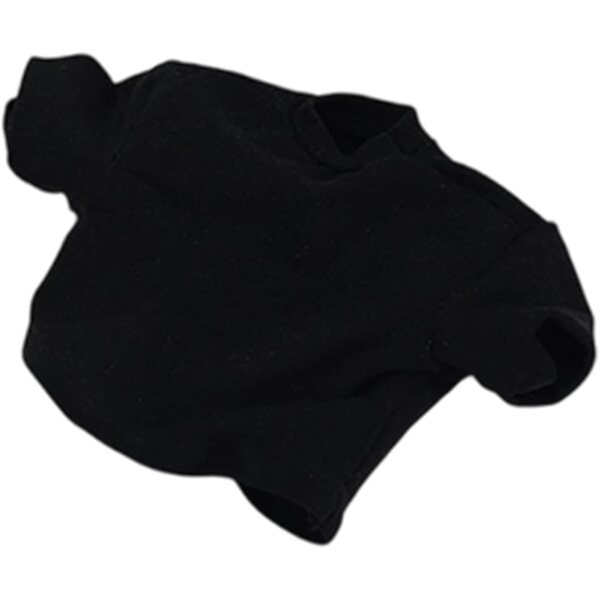 Schwarzes, kurzes T-Shirt für Actionfigur 1:6, weiblich, 30 cm – modisches Damenkleid