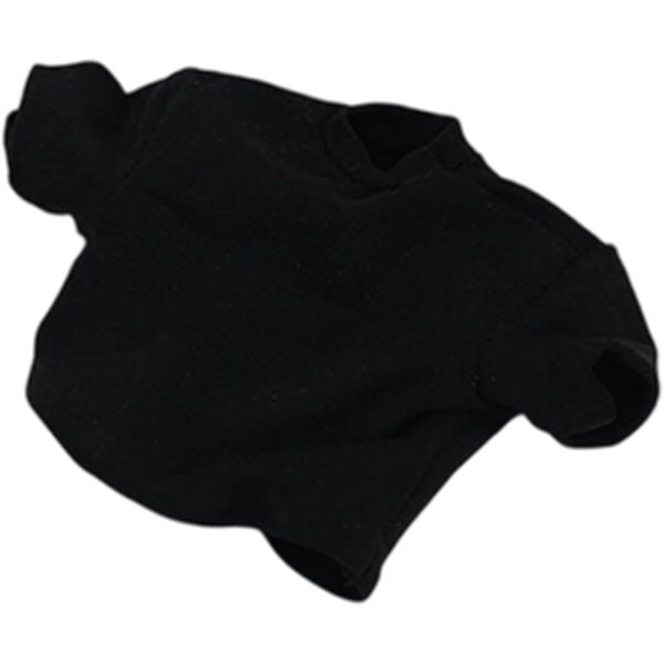 Schwarzes, kurzes T-Shirt für Actionfigur 1:6, weiblich, 30 cm – modisches Damenkleid