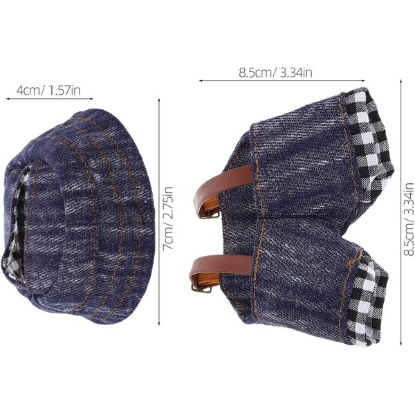 Set Abiti in Denim Alasum per Bambole e Orsetti – Tuta e Cappello Cowboy DIY