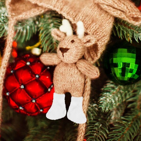 Calzini per Bambole in Miniatura Peluche Bianchi 6x4 cm Accessori per Feste e Gioco