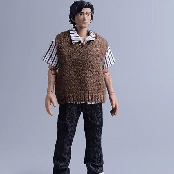 Ärmellose Strickweste für 1:12 15 cm Actionfigur – Hellery
