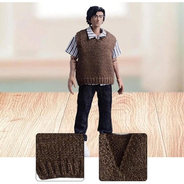 Ärmellose Strickweste für 1:12 15 cm Actionfigur – Hellery