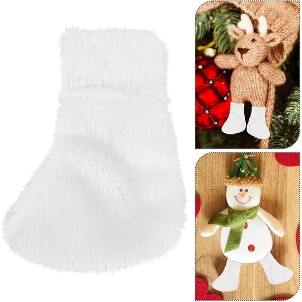 BESPORTBLE Calzini per Bambole Fai da Te Accessori Miniatura in Peluche Bianchi